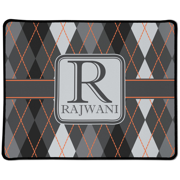 Custom Modern Chic Argyle Large Gaming Mouse Pad - 12.5" x 10" (Personalized)