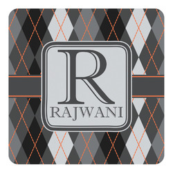 Modern Chic Argyle Square Decal - Large (Personalized)