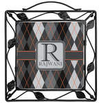 Modern Chic Argyle Square Trivet (Personalized)