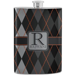 Modern Chic Argyle Stainless Steel Flask (Personalized)