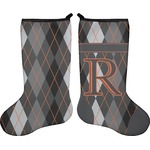 Modern Chic Argyle Holiday Stocking - Double-Sided - Neoprene (Personalized)