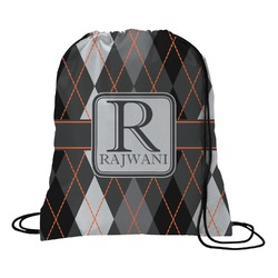 Modern Chic Argyle Drawstring Backpack - Large (Personalized)