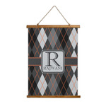 Modern Chic Argyle Wall Hanging Tapestry (Personalized)