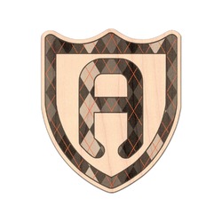 Modern Chic Argyle Genuine Maple or Cherry Wood Sticker (Personalized)