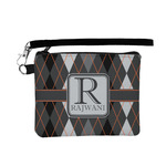 Modern Chic Argyle Wristlet ID Case w/ Name and Initial