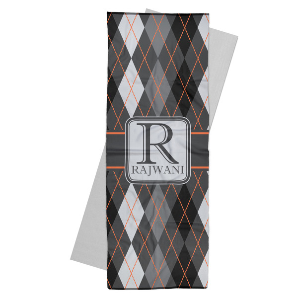 Custom Modern Chic Argyle Yoga Mat Towel (Personalized)