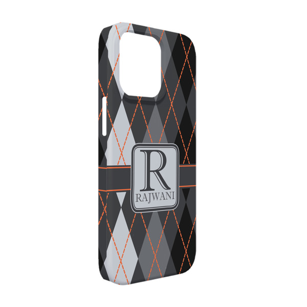 Custom Modern Chic Argyle iPhone Case - Plastic - iPhone 13 (Personalized)