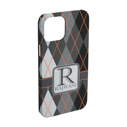 Modern Chic Argyle iPhone Case - Plastic - iPhone 15 Pro (Personalized)