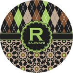 Argyle & Moroccan Mosaic Multipurpose Round Labels - 1" (Personalized)