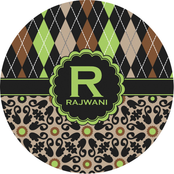 Custom Argyle & Moroccan Mosaic Multipurpose Round Labels - 1" (Personalized)