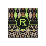 Argyle & Moroccan Mosaic Wood Print - 12x12 (Personalized)