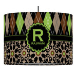 Argyle & Moroccan Mosaic Drum Pendant Lamp (Personalized)