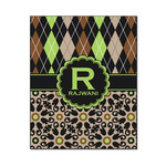 Argyle & Moroccan Mosaic Wood Print - 16x20 (Personalized)