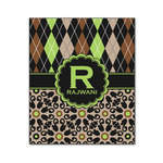 Argyle & Moroccan Mosaic Wood Print - 20x24 (Personalized)