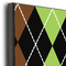 Argyle & Moroccan Mosaic 20x30 Wood Print - Closeup