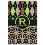 Argyle & Moroccan Mosaic Wood Print - 20x30 (Personalized)