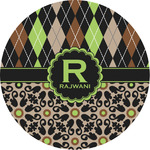 Argyle & Moroccan Mosaic Multipurpose Round Labels - Custom Sized (Personalized)