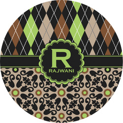 Argyle & Moroccan Mosaic Multipurpose Round Labels - 3" (Personalized)