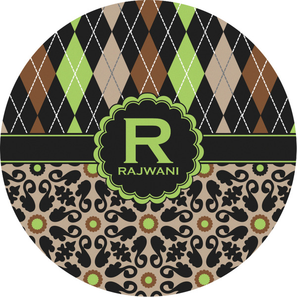 Custom Argyle & Moroccan Mosaic Multipurpose Round Labels - Custom Sized (Personalized)