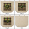 Argyle & Moroccan Mosaic 3 Reusable Cotton Grocery Bags - Front & Back View