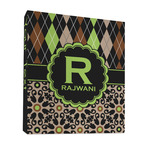 Argyle & Moroccan Mosaic 3 Ring Binder - Full Wrap - 1" (Personalized)