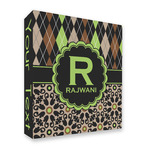 Argyle & Moroccan Mosaic 3 Ring Binder - Full Wrap - 2" (Personalized)