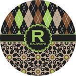 Argyle & Moroccan Mosaic Multipurpose Round Labels - 4" (Personalized)