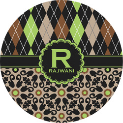 Argyle & Moroccan Mosaic Multipurpose Round Labels - 4" (Personalized)