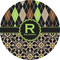 Argyle & Moroccan Mosaic 4" Multipurpose Round Labels - Single Sticker