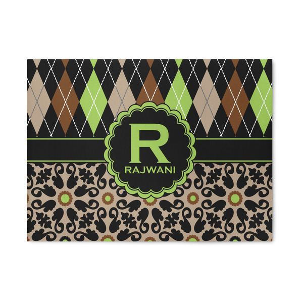 Custom Argyle & Moroccan Mosaic 5' x 7' Patio Rug (Personalized)