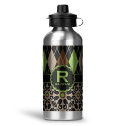 Argyle & Moroccan Mosaic Water Bottles - 20 oz - Aluminum (Personalized)