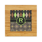 Argyle & Moroccan Mosaic Bamboo Trivet with Ceramic Tile Insert (Personalized)