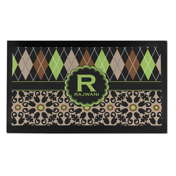 Custom Argyle & Moroccan Mosaic Bar Mat - Small (Personalized)