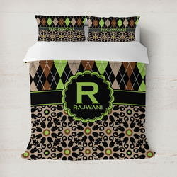 Argyle & Moroccan Mosaic Duvet Cover Set - Full / Queen (Personalized)
