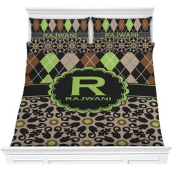 Argyle & Moroccan Mosaic Comforter Set - Full / Queen (Personalized)