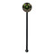 Argyle & Moroccan Mosaic Black Plastic 5.5" Stir Stick - Round - Single Stick