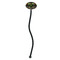 Argyle & Moroccan Mosaic Black Plastic 7" Stir Stick - Oval - Single Stick