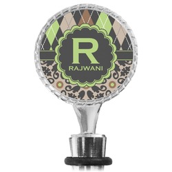 Argyle & Moroccan Mosaic Wine Bottle Stopper (Personalized)