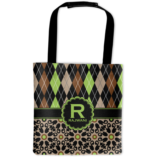 Custom Argyle & Moroccan Mosaic Auto Back Seat Organizer Bag (Personalized)