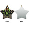 Argyle & Moroccan Mosaic Ceramic Flat Ornament - Star Front & Back (APPROVAL)