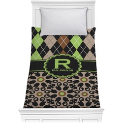 Argyle & Moroccan Mosaic Comforter - Twin (Personalized)
