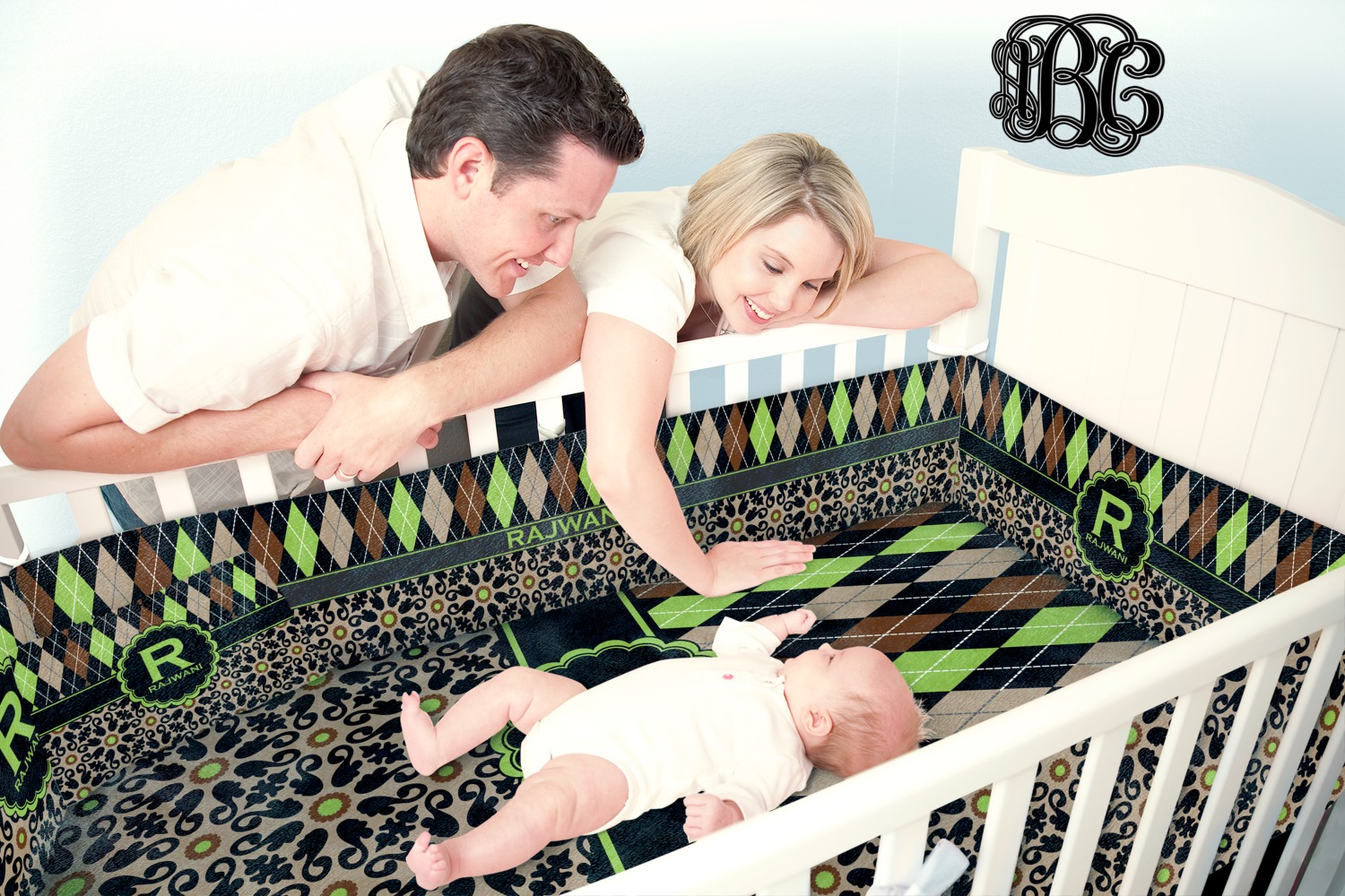 Argyle Moroccan Mosaic Crib Baby and Parents