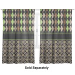 Argyle & Moroccan Mosaic Curtain Panel - Custom Size