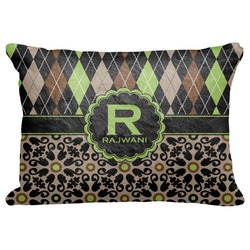 Argyle & Moroccan Mosaic Decorative Baby Pillowcase - 16"x12" (Personalized)