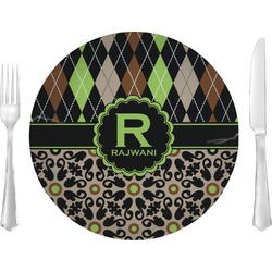 Argyle & Moroccan Mosaic 10" Glass Lunch / Dinner Plates - Single or Set (Personalized)