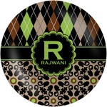 Argyle & Moroccan Mosaic Melamine Plate (Personalized)