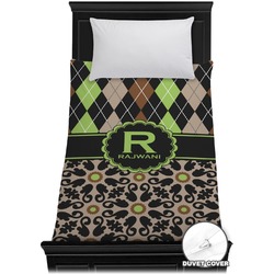 Argyle & Moroccan Mosaic Duvet Cover - Twin (Personalized)