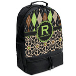 Argyle & Moroccan Mosaic Backpacks - Black (Personalized)