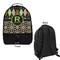 Argyle & Moroccan Mosaic Large Backpack - Black - Front & Back View