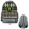 Argyle & Moroccan Mosaic Large Backpack - Gray - Front & Back View